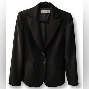 NWT Designer Black Tahari by Arthur Levine 2-Button Blazer—Career Professional
